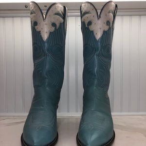 Paul Bond aqua/teal vintage handmade custom boots